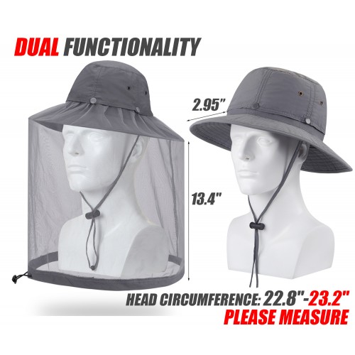 Mosquito Head Net Hat